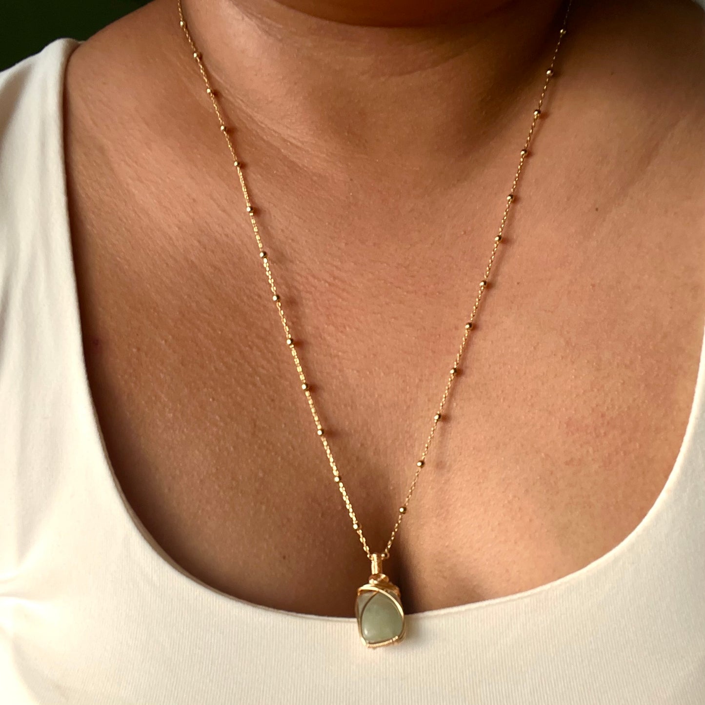Collar de aguamarina grande 2