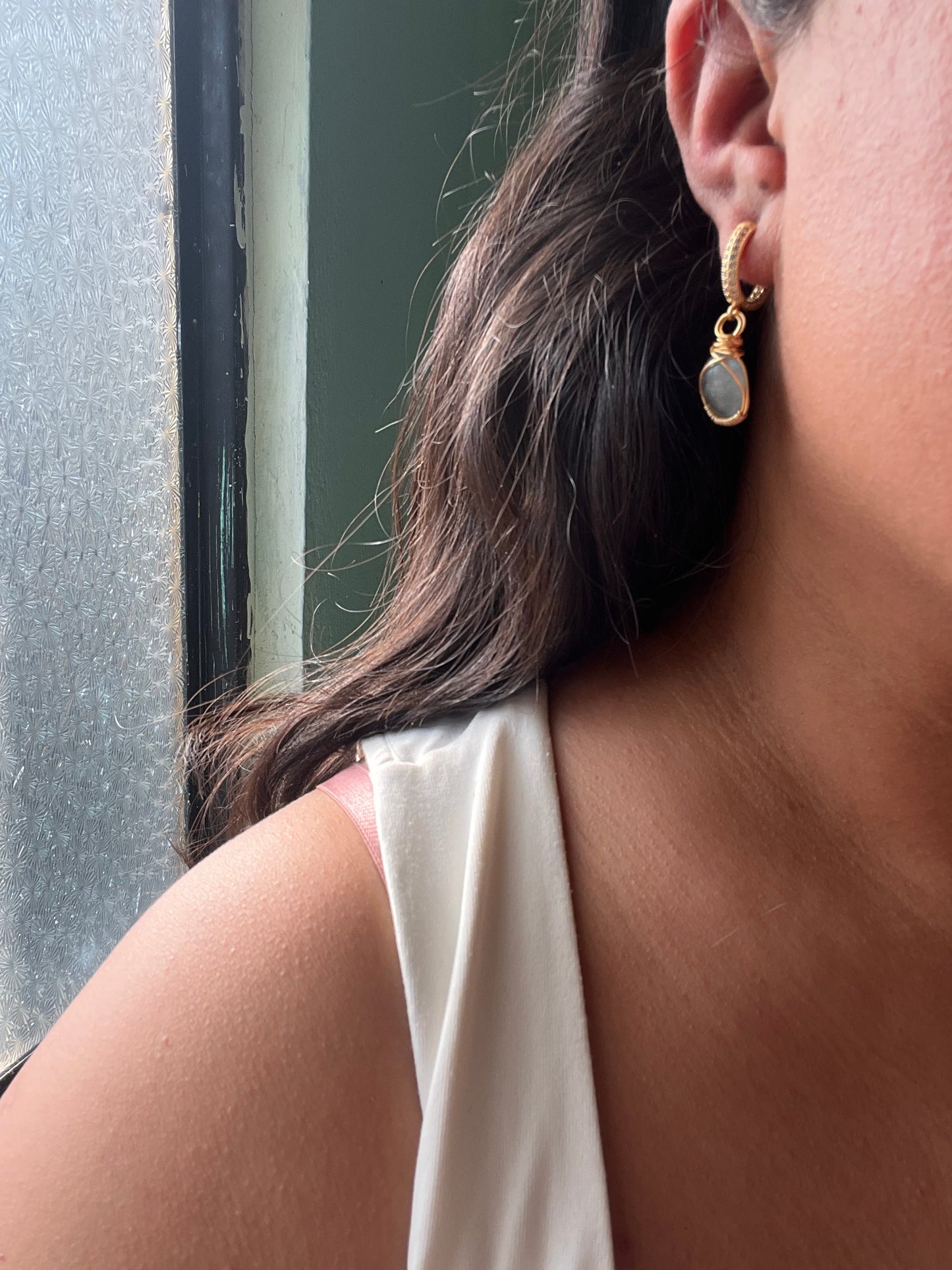 Aretes de aguamarina