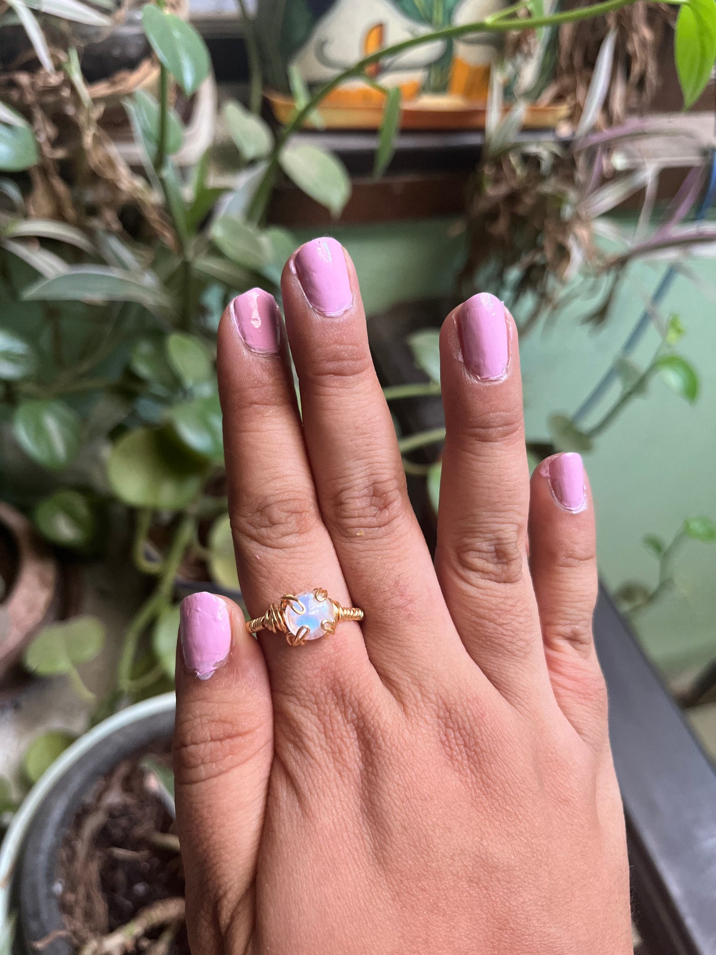 Anillo piedra Luna mini