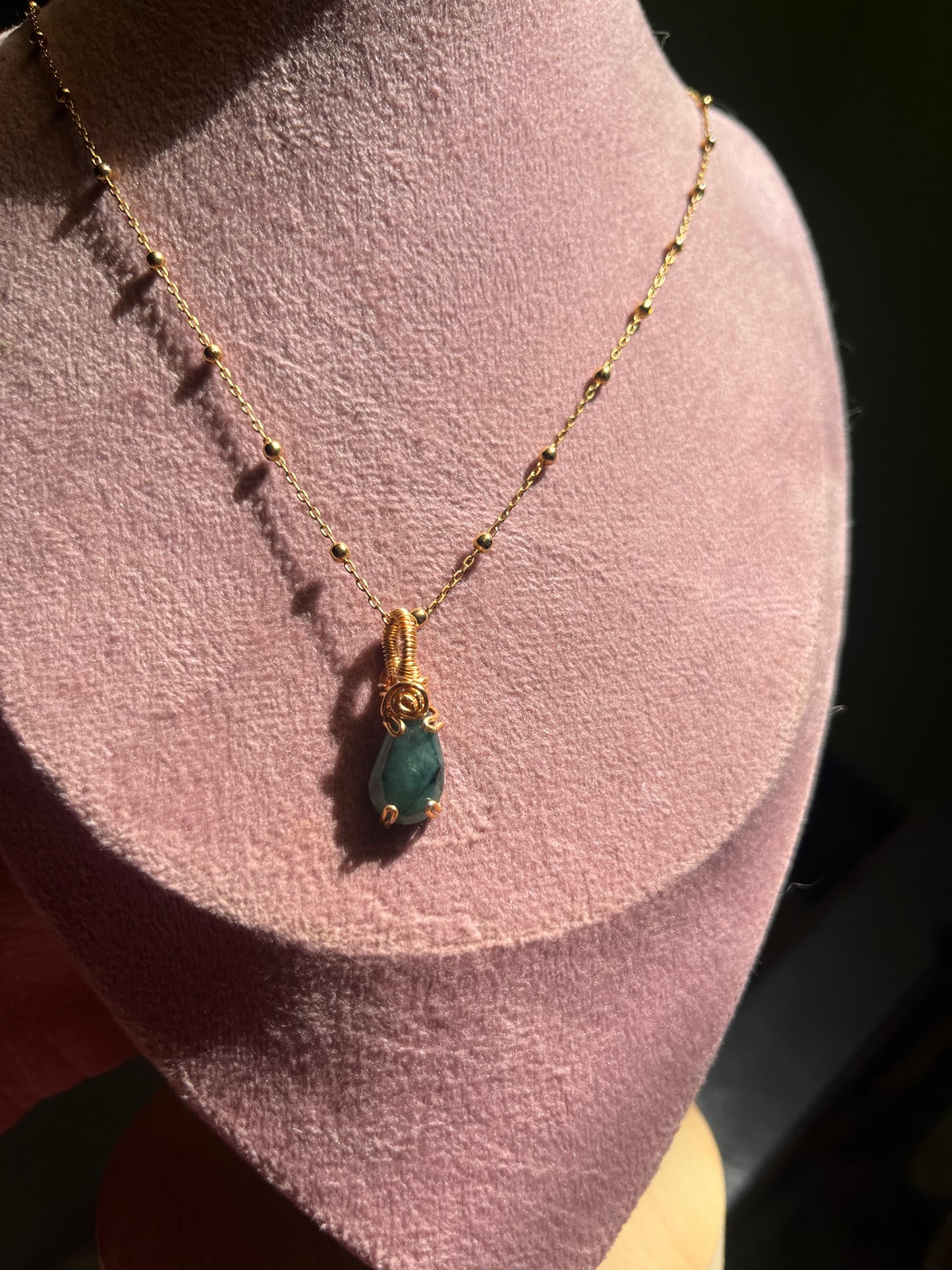 Collar Berilo Verde