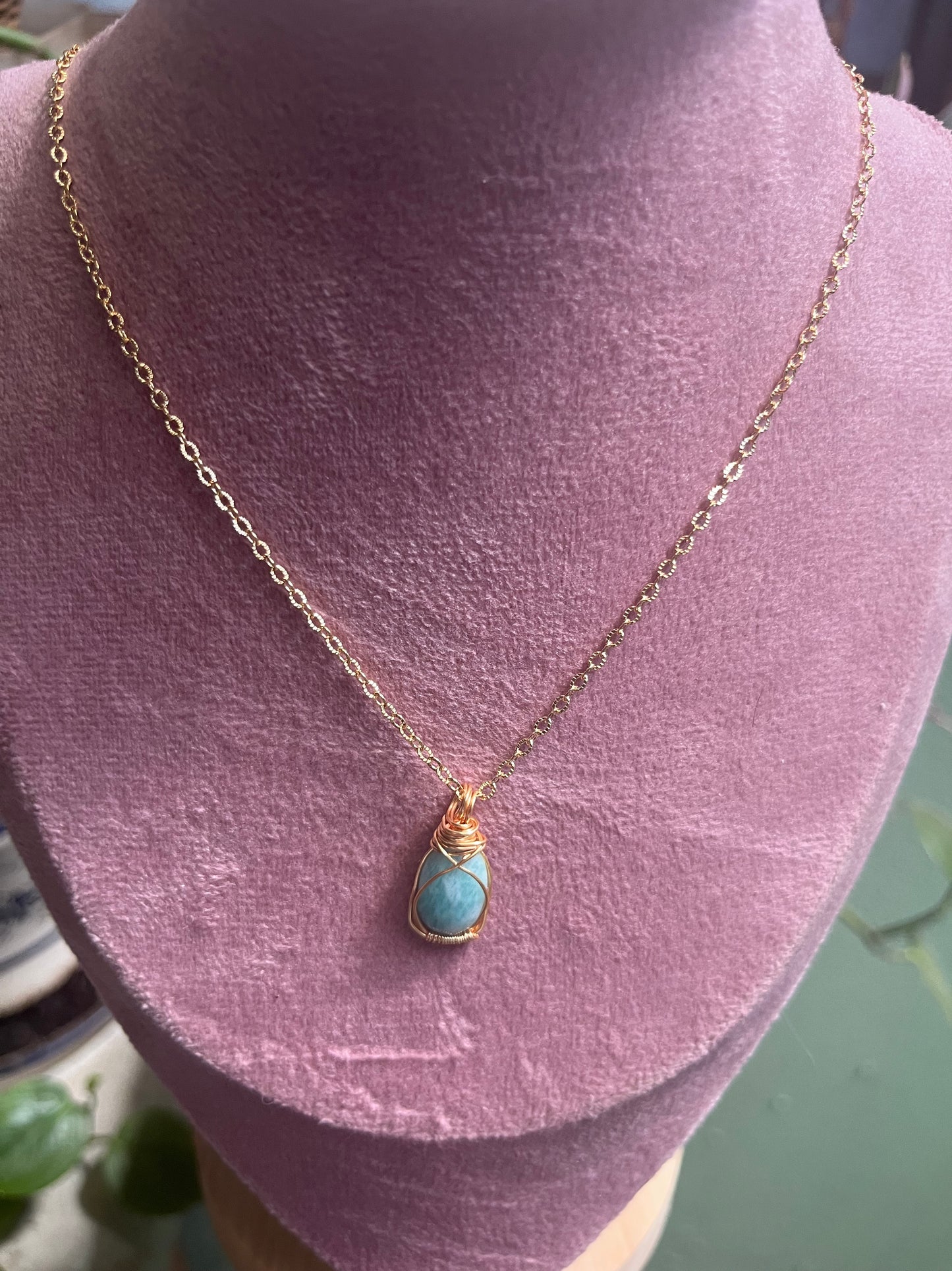 Collar de amazonita