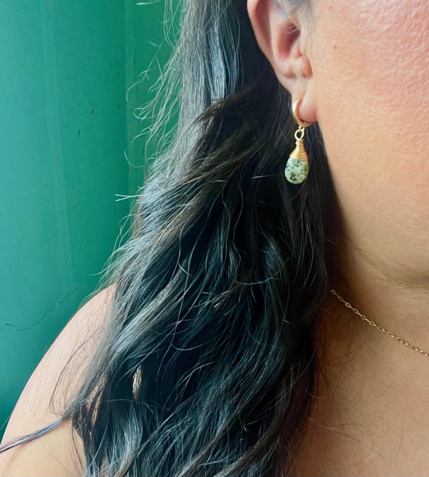 Aretes de jaspe dálmata