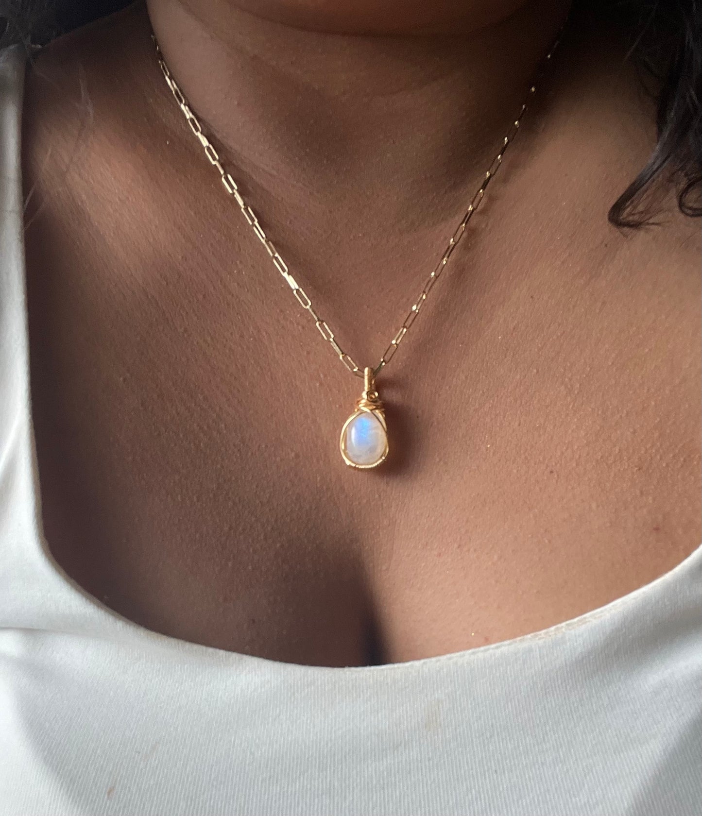 Collar piedra luna grande 2