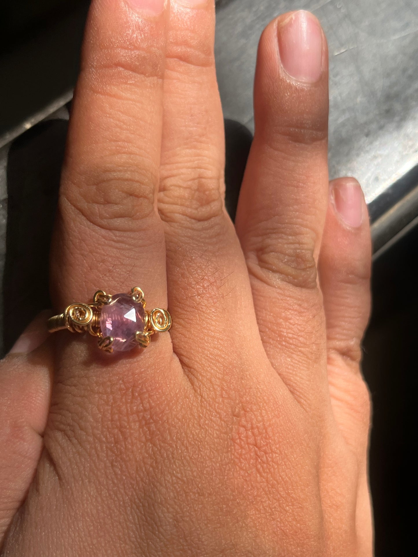 Anillo de amatista