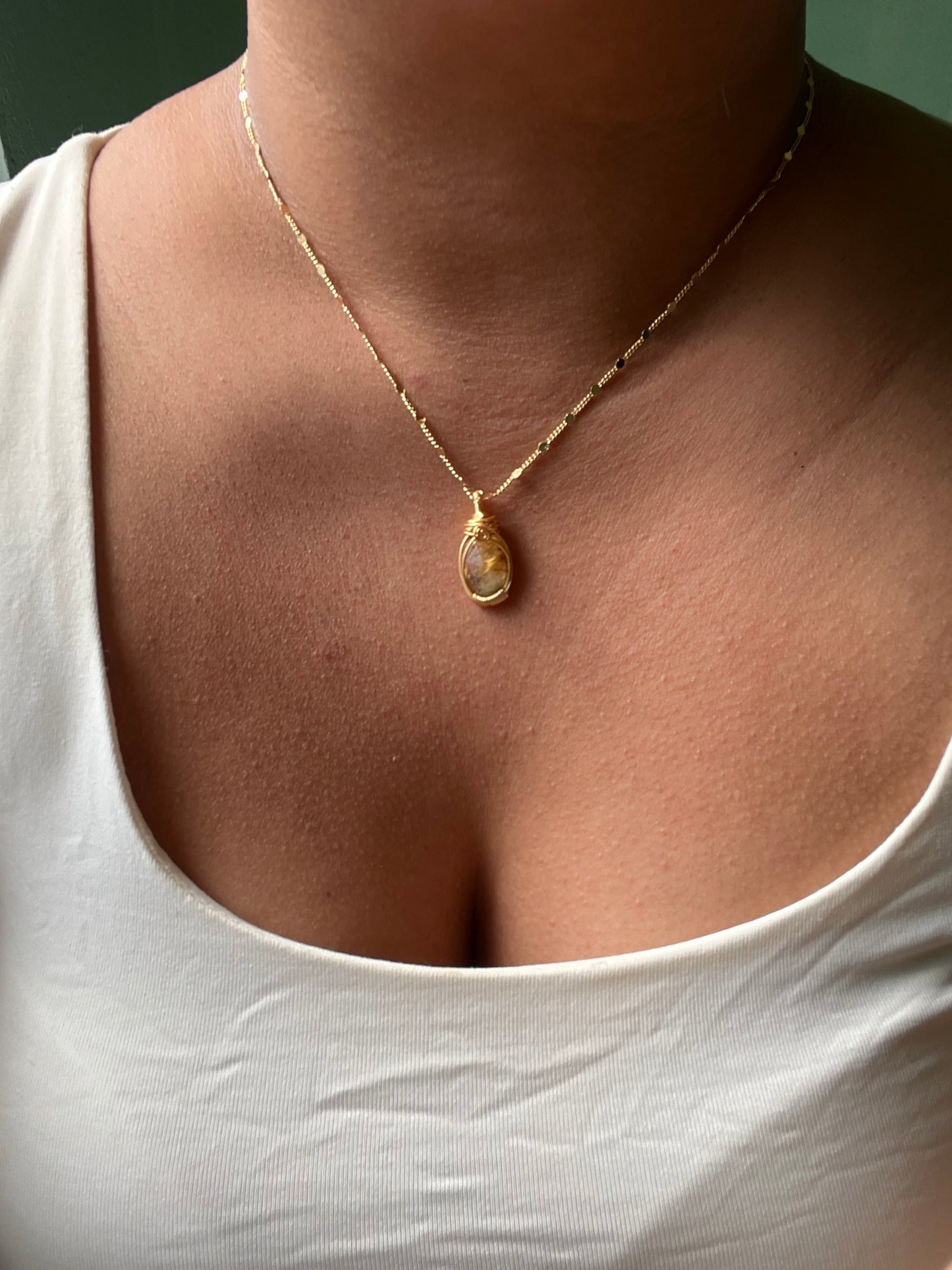 Collar cuarzo rutilado