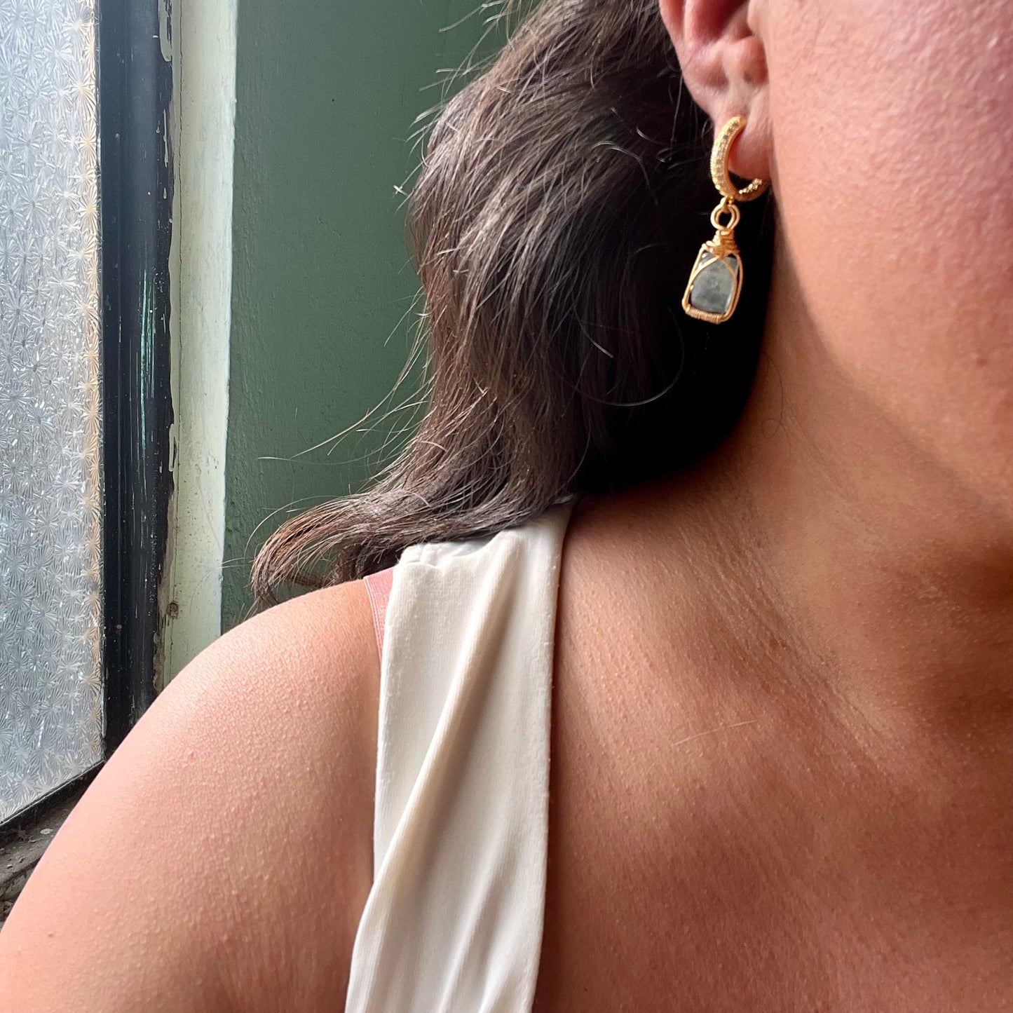 Aretes de aguamarina