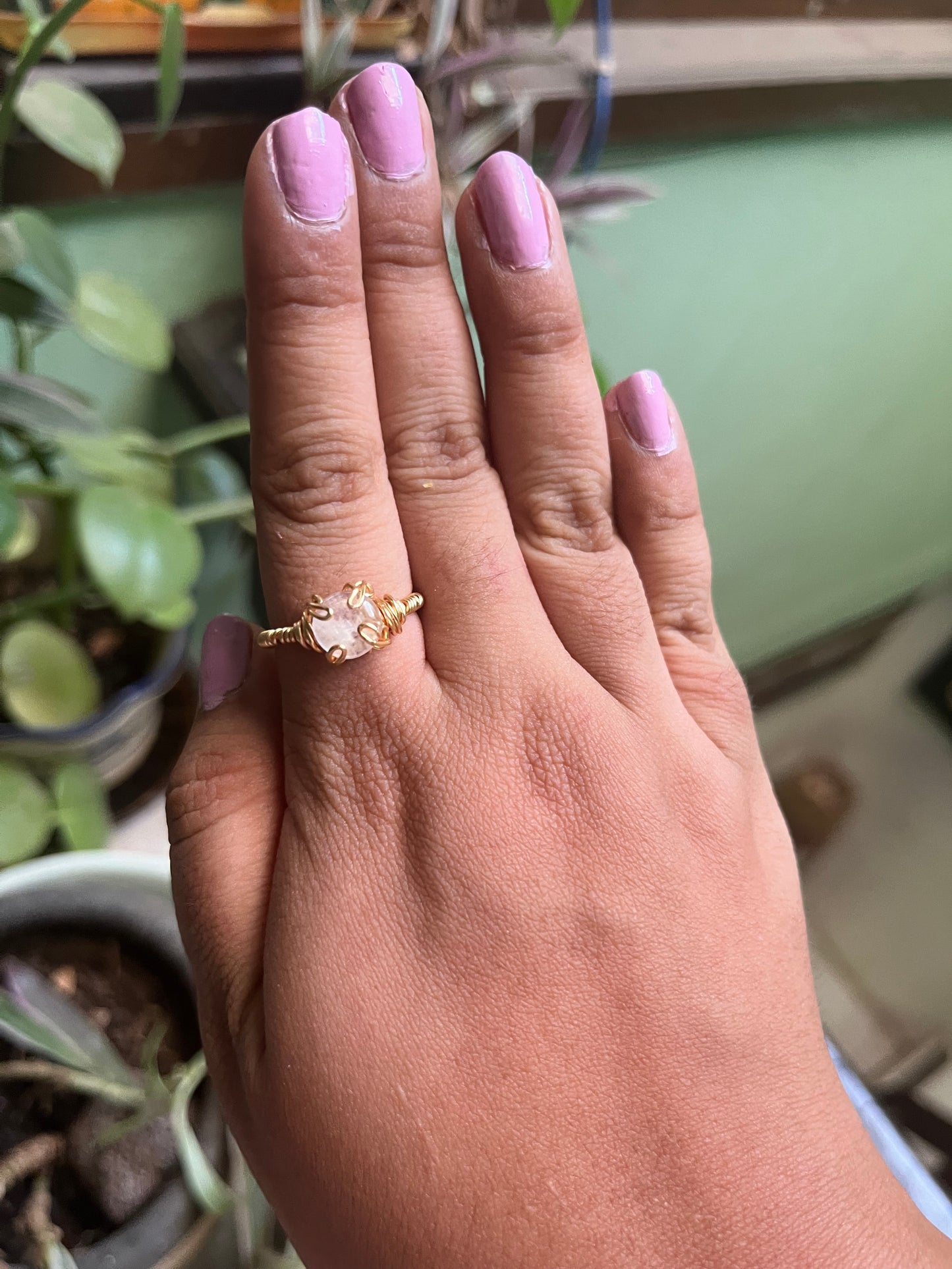 Anillo piedra Luna mini