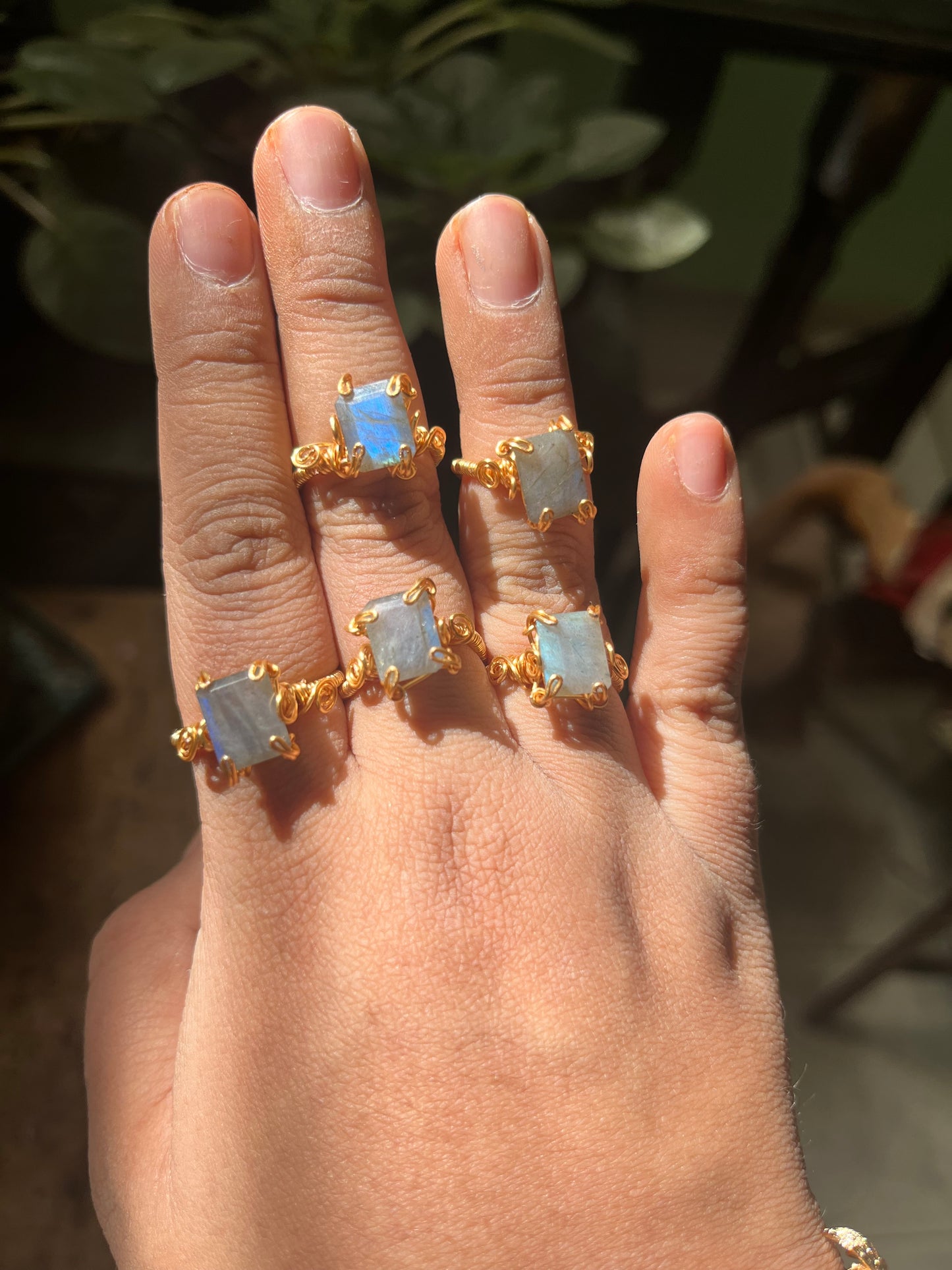 Anillos Labradorita chicos