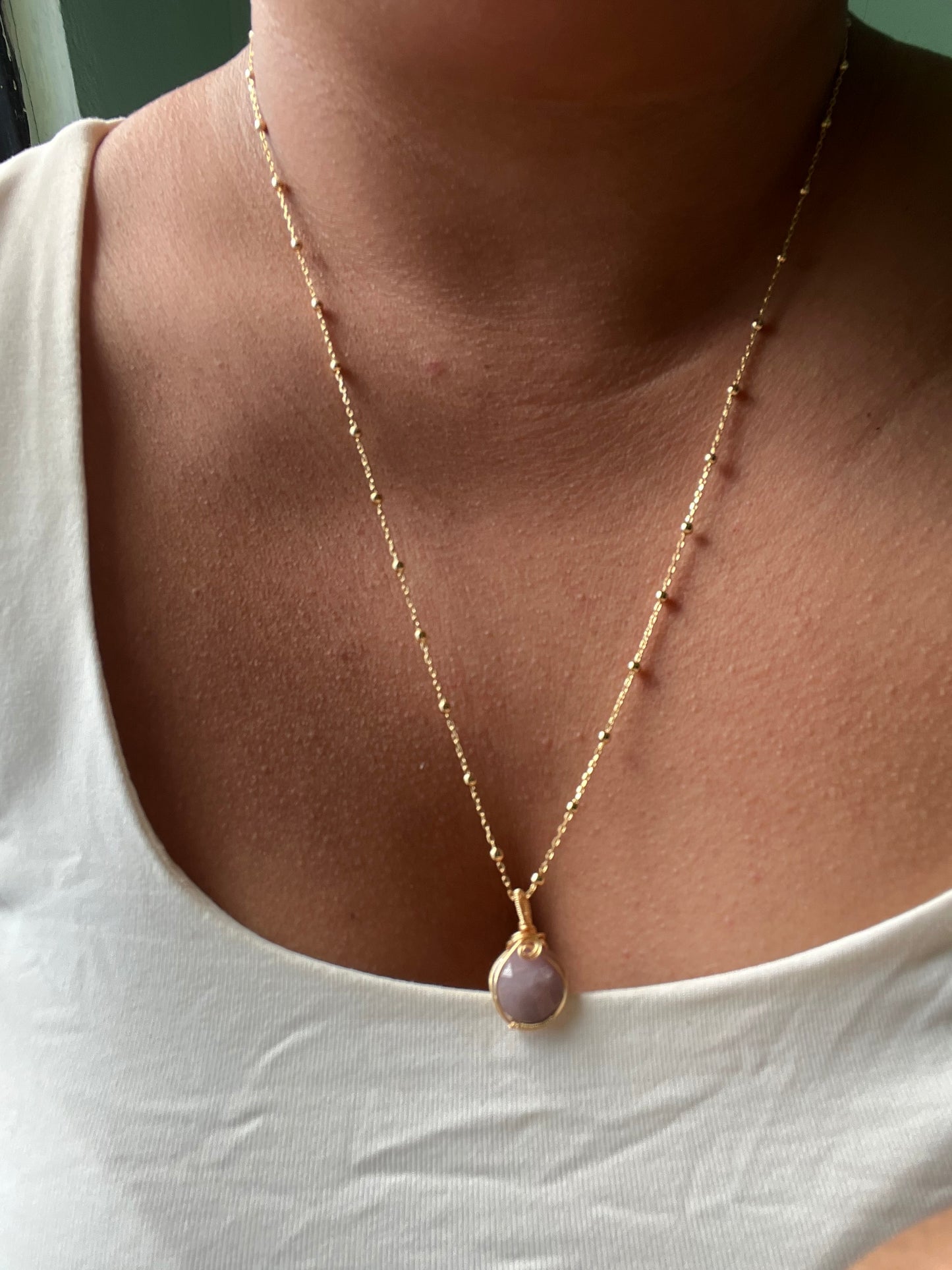 Collar de Piedra Luna Chocolate