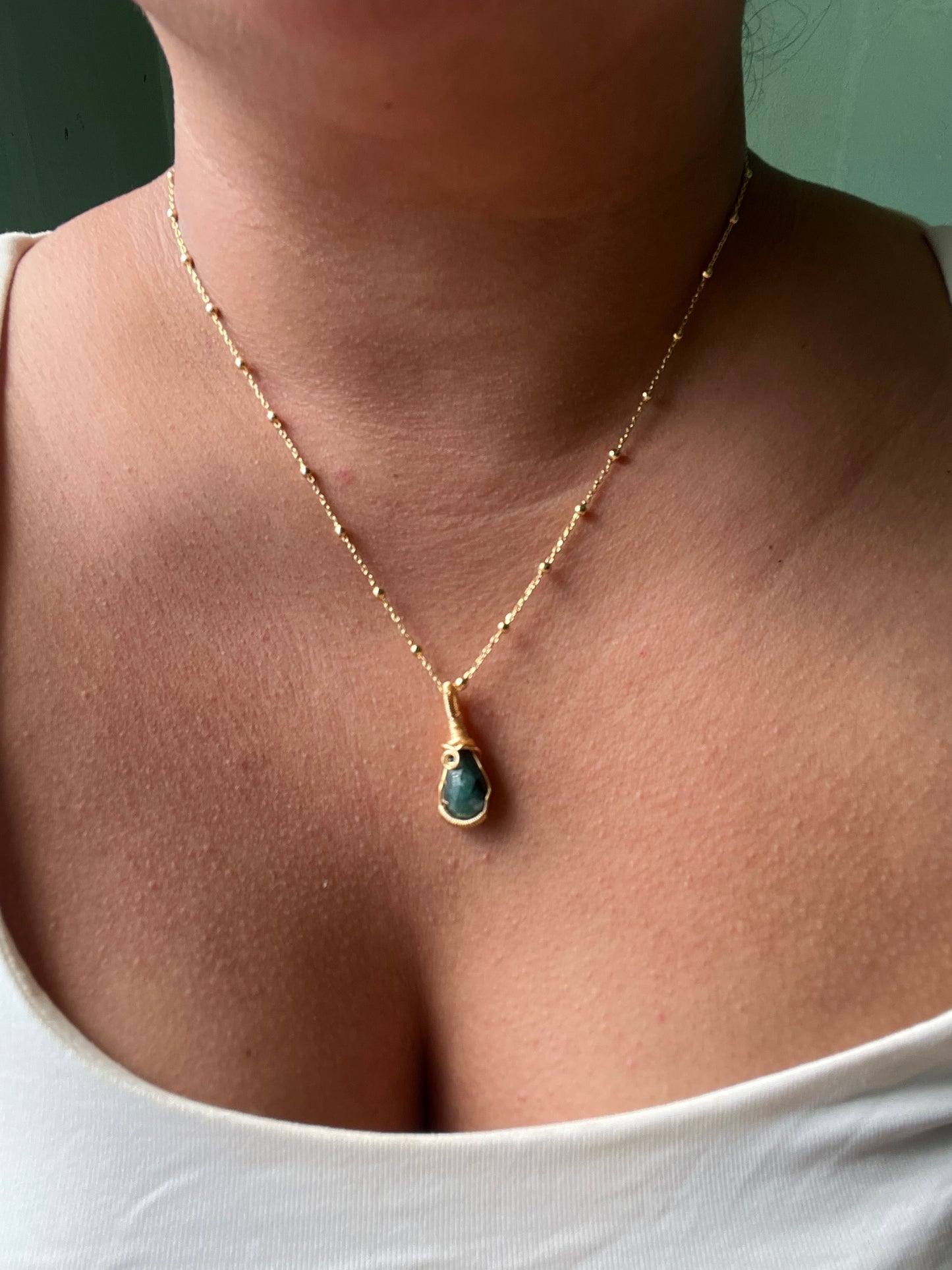 Collar Berilo Verde