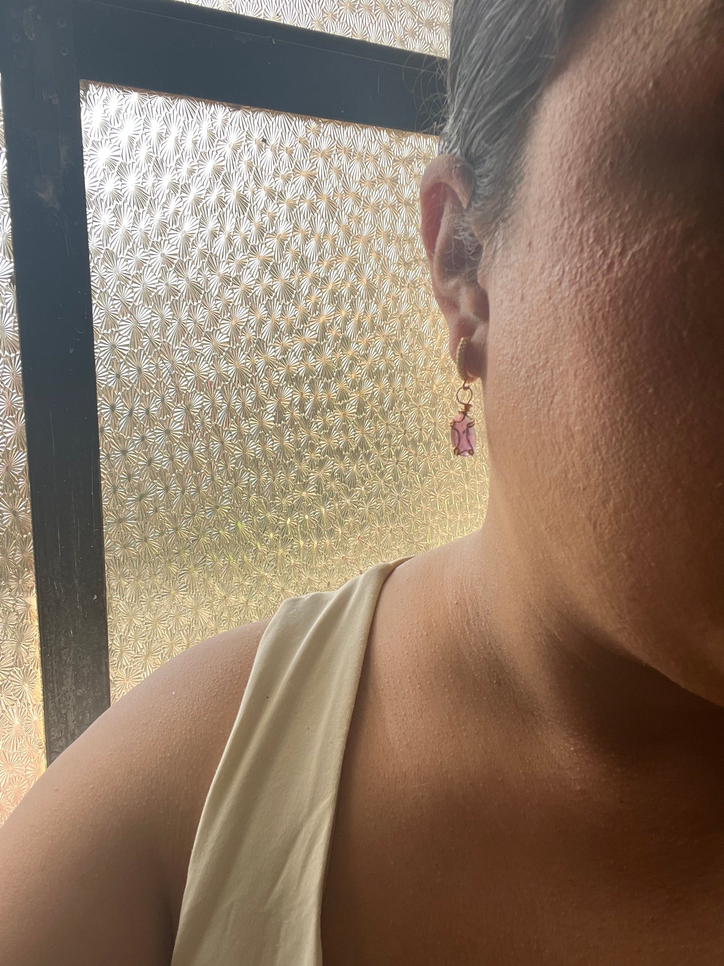 Aretes de amatista chicos