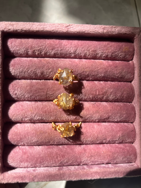 Anillos de cuarzo rutilado