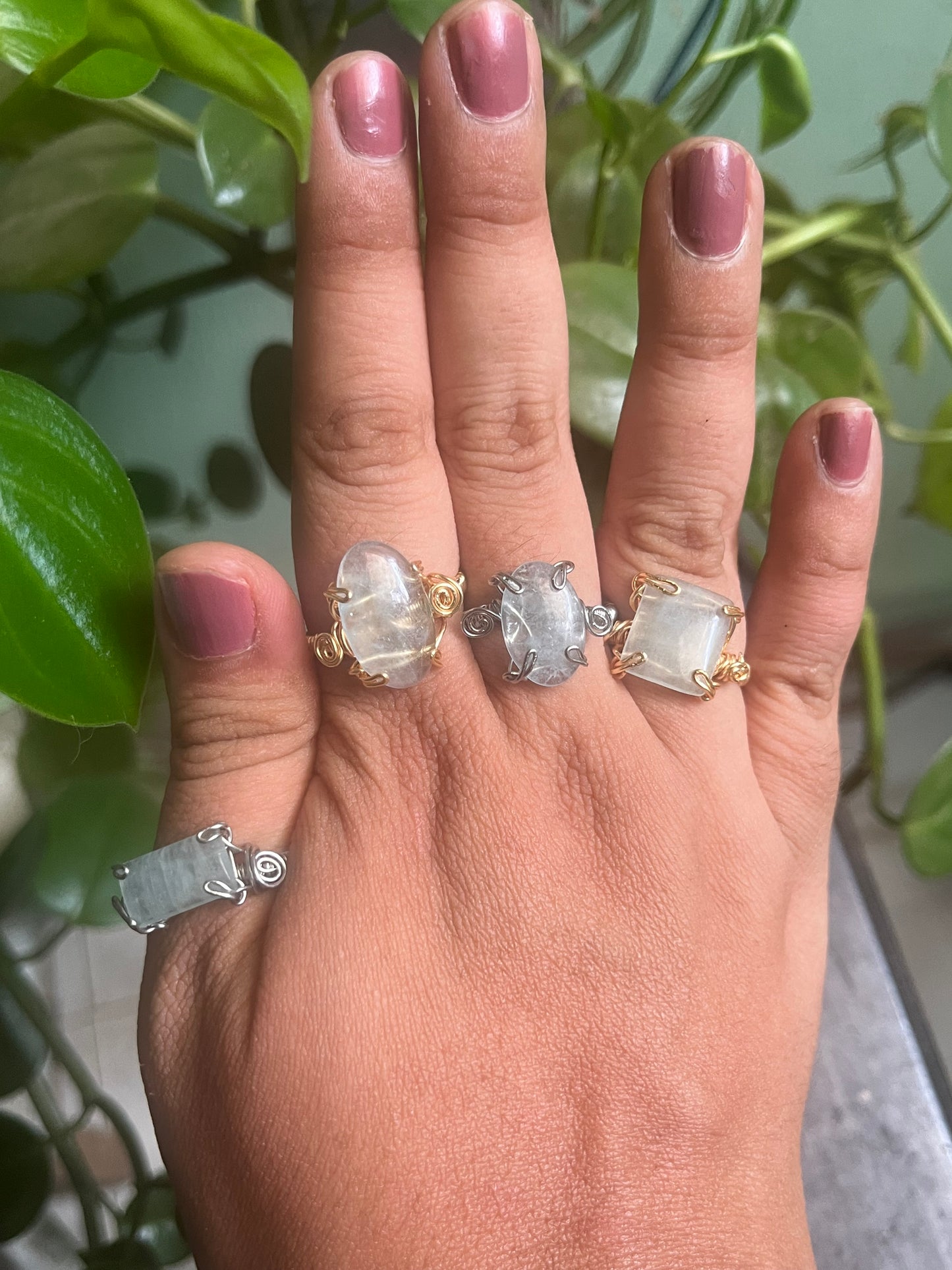 Anillos de aguamarina