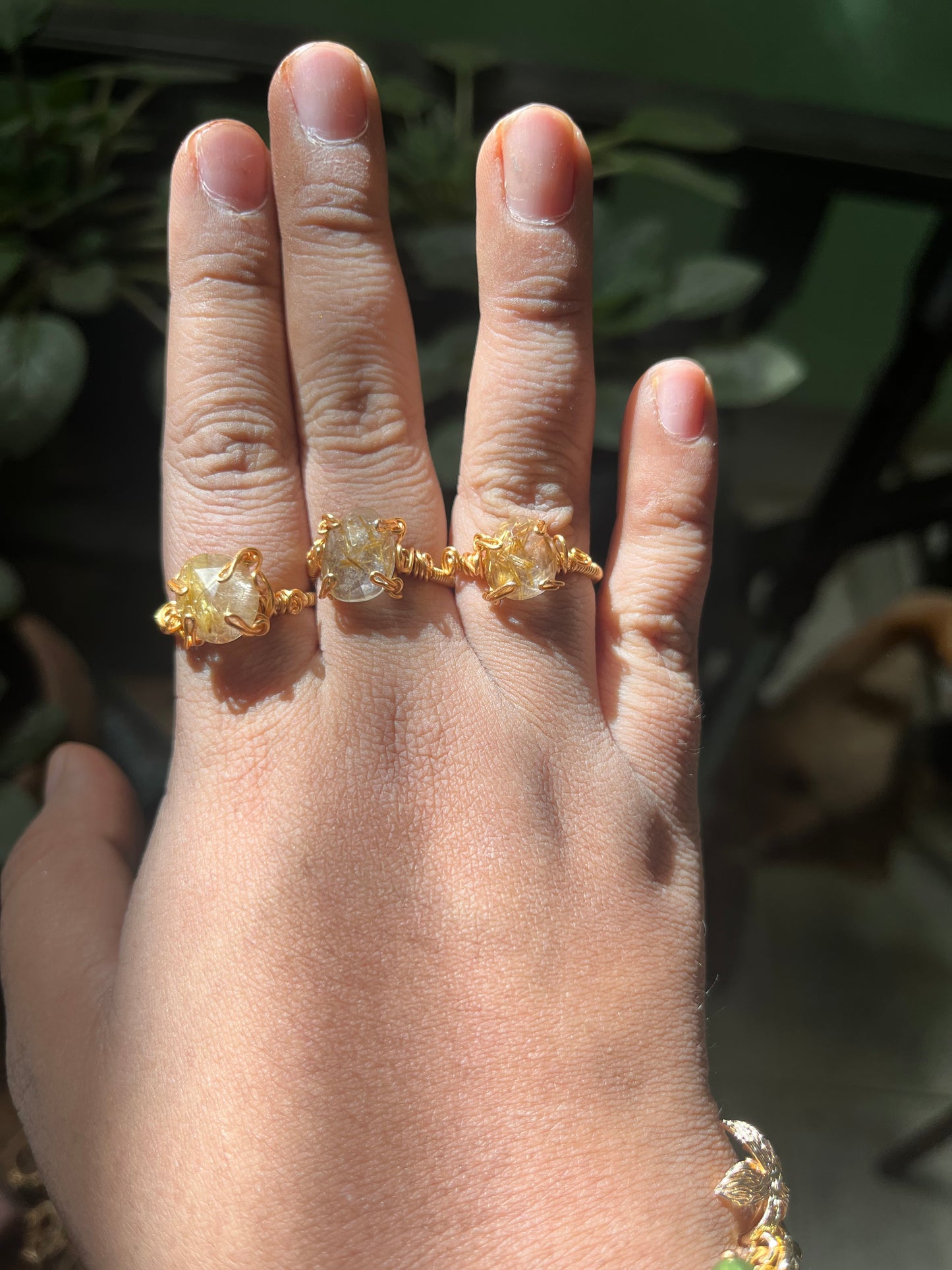 Anillos de cuarzo rutilado