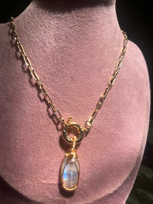 Collar piedra luna grande 1