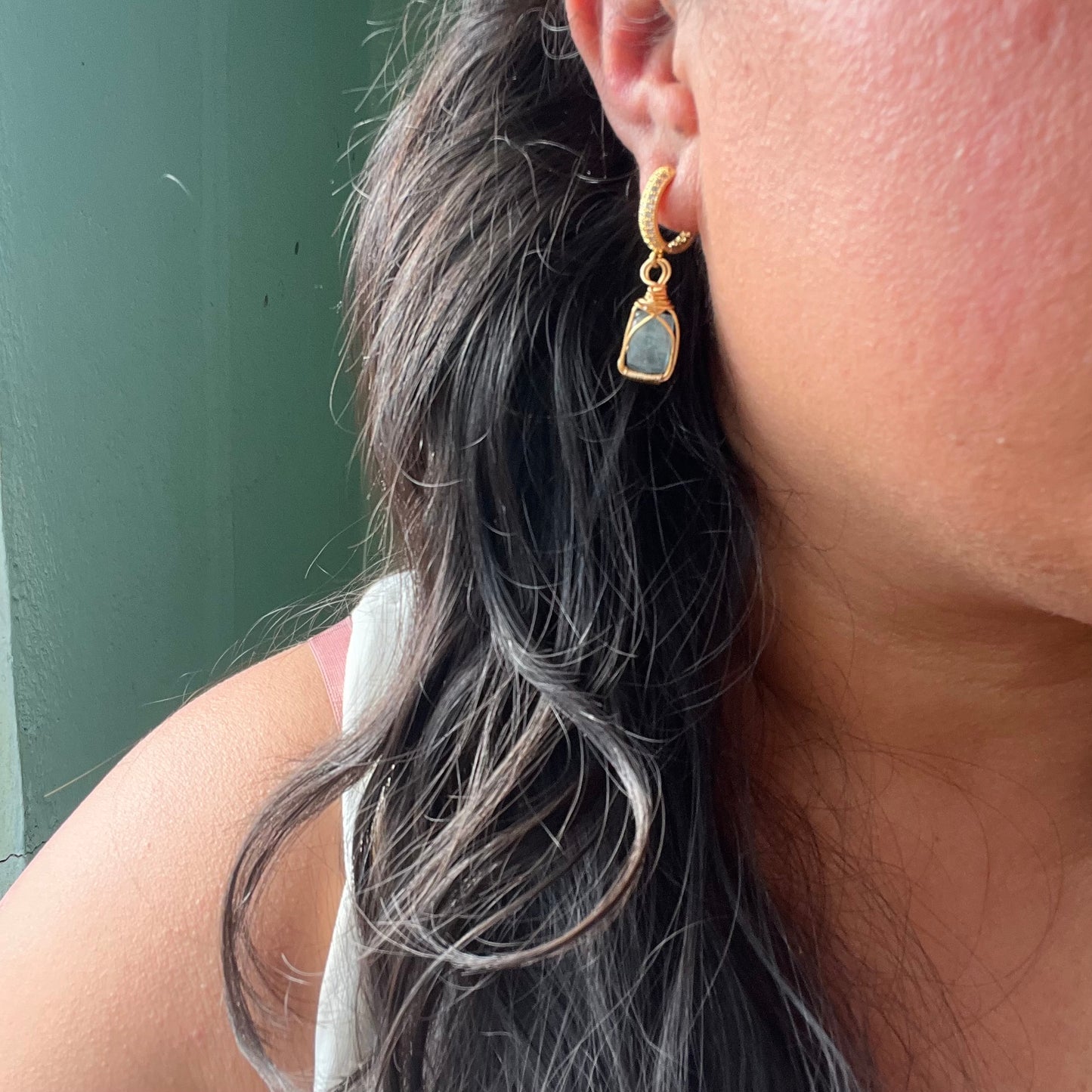 Aretes de aguamarina