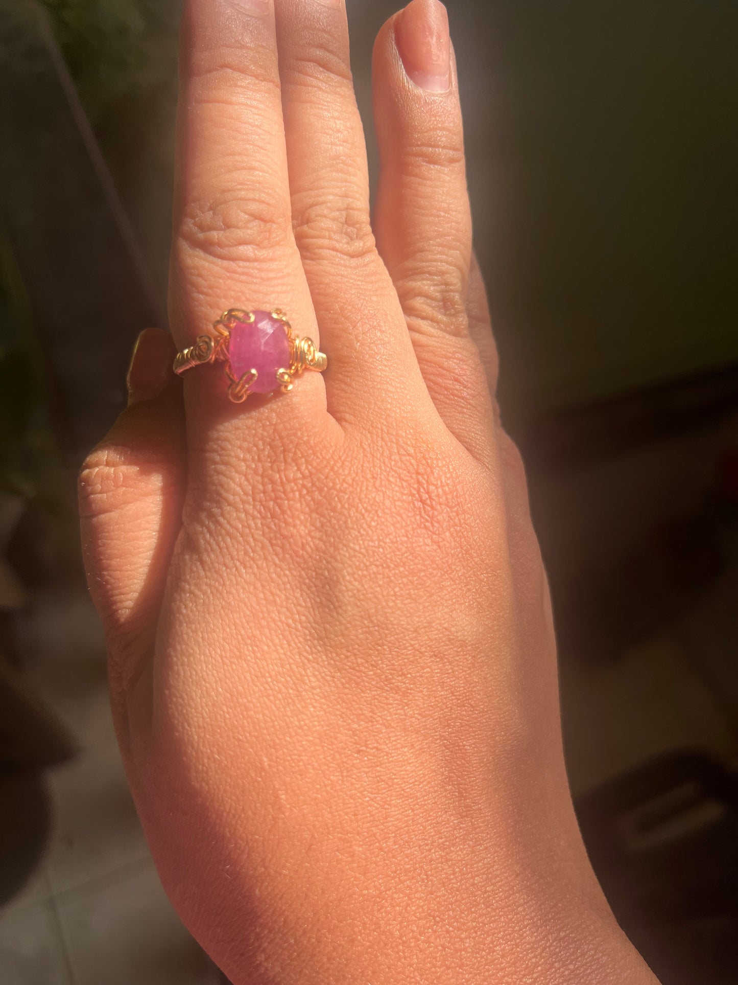 Anillos de zafiro Rosa
